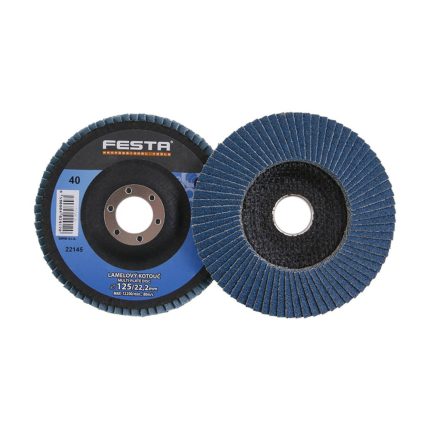 ЛАМЕЛЕН ДИСК за неръждаема стомана Ø 125 mm Ø 22,2 mm P40 22145