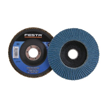ЛАМЕЛЕН ДИСК за неръждаема стомана Ø 125 mm Ø 22,2 mm P60 22146