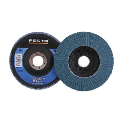 ЛАМЕЛЕН ДИСК за неръждаема стомана Ø 125 mm Ø 22,2 mm P100 22148